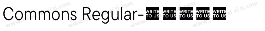 Commons Regular字体转换